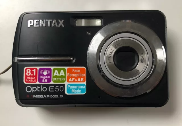 Pentax Optio E50 Compact Digital Camera | 8.1 MP 3X Optical Zoom Working