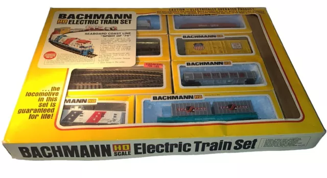 Bachmann Complete Train Set Seaboard Coast Line "Spirit Of ‘76" GE U-36B HO RARE