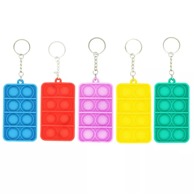 Anti Anxiety Key Ring Push Fidget Bubbles Early Education Squeeze Vent Toys