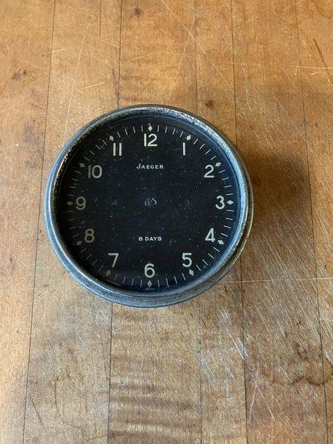 Montre Mécanique Jaeger 8 Jours Pour Voiture Ancienne - Diamètre 8.5cm, Années 30-50