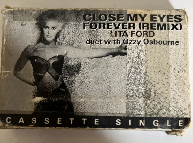 Lita Ford Close My Eyes Forever Remix Ozzy Osbourne Cassette Single Paper Sleeve