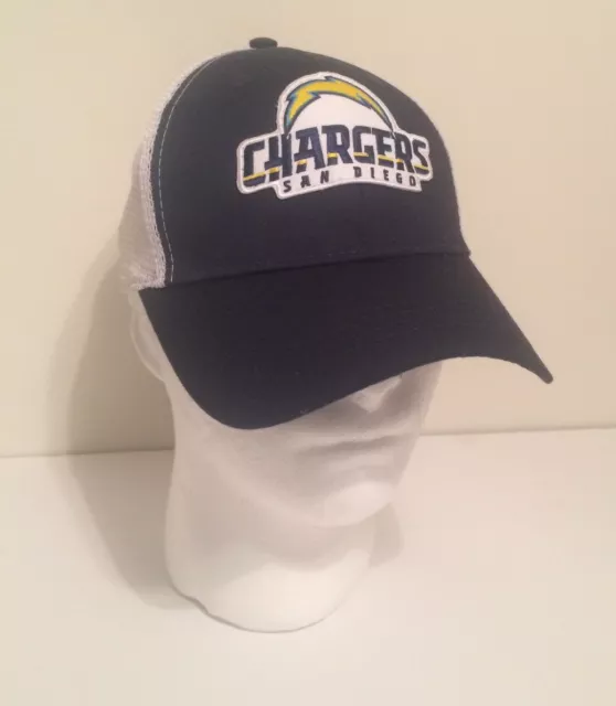 NFL San Diego Chargers Navy blue & White Trucker Hat w Chargers Embroidered Logo