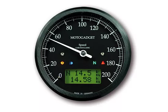 motogadget Tacho Chronoclassic Speedo, schwarz, 361-872