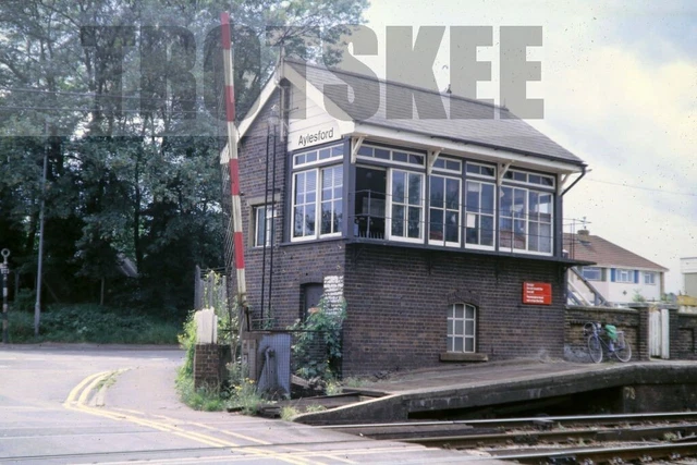 35mm Slide BR British Railways Scene View Aylesford Signal Box 1984 Original