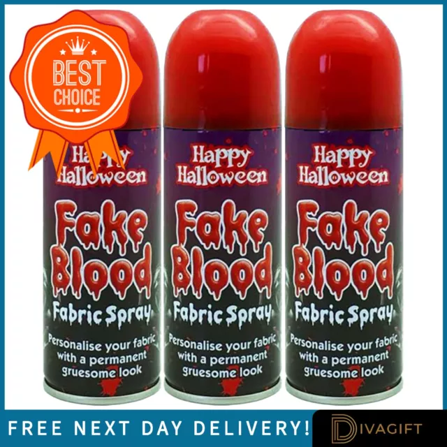 200Ml Spray Sangue Finto Per Halloween Fantasia Abito Zombie Vampiro Effetto Splatter