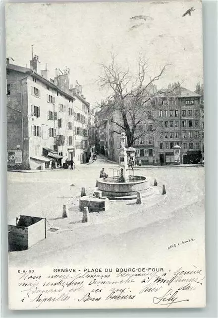 39409211 - Genève Place du Bourg de Four Genf 1905