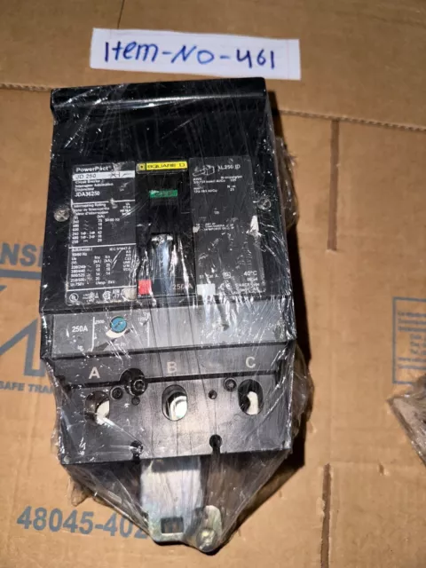 Square D JDA36250 250 A Molded Case Circuit Breaker part only