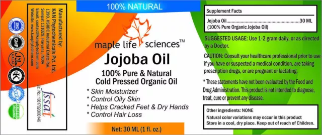 Jojoba Oil 100% Pure Natural Cold Pressed Moisturizer control hair loss 2