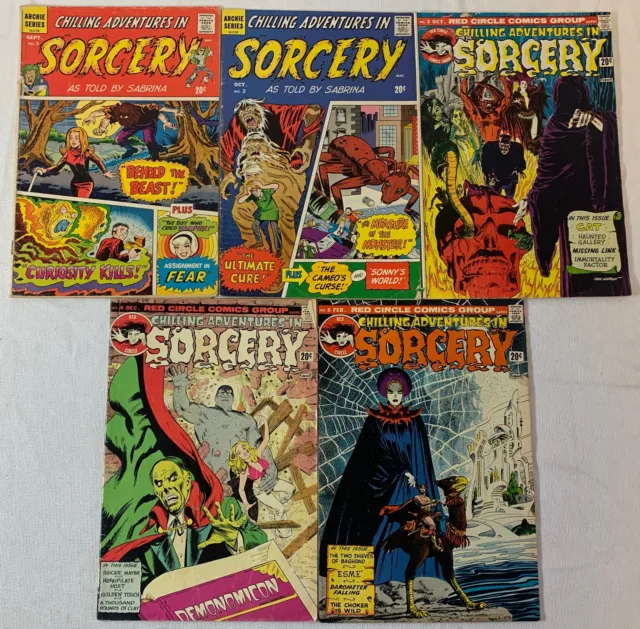 Archie/Red Circle CHILLING ADVENTURES IN SORCERY #1 2 3 4 5 ~ FULL SET