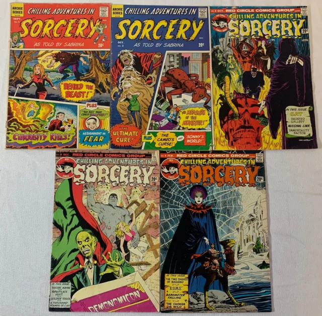 Archie/Red Circle CHILLING ADVENTURES IN SORCERY #1 2 3 4 5 ~ FULL SET