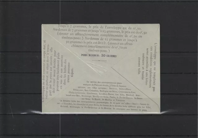 Frankreich 30 c. Rohrpost Ganzsache Umschlag, ungebraucht #1099940 2