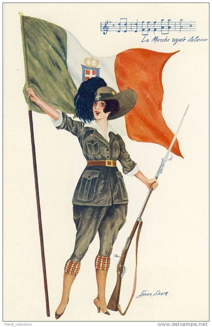 CPA Illustrateur SAGER Xavier Femme soldat mode (949)