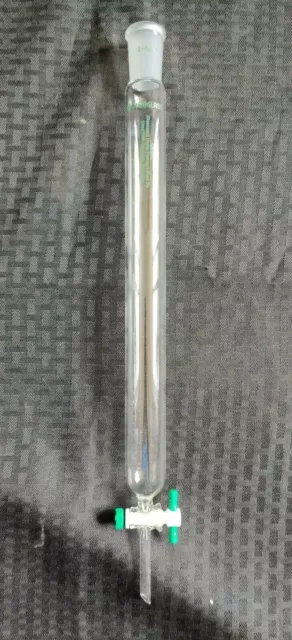 Chemglass Glass 1" ID x 12" EL Chromatography Column 24/40 2mm PTFE CG-1188-11