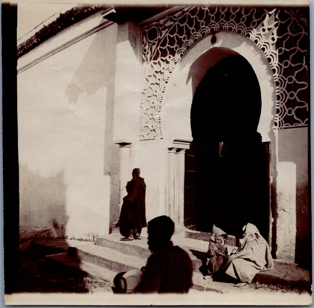 Tirage Albuminé Vintage De Tanger, Maroc - Débarcadère Vers 1880 - 24x31 Cm