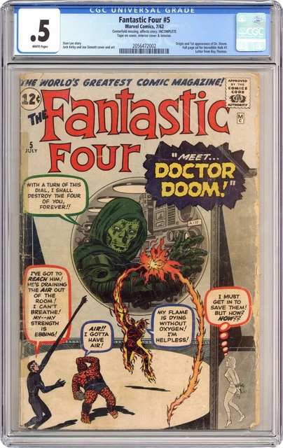 Fantastic Four #5 CGC 0.5 1962 2056472002 1st app. Doctor Doom