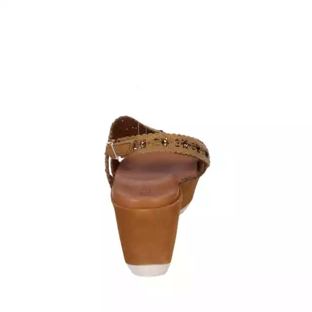 scarpe donna MISS BEHAVE sandali marrone camoscio strass BC650 3
