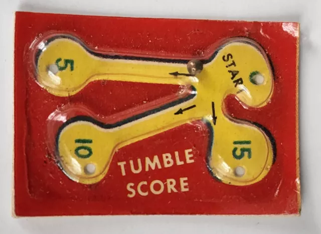 1961 Vintage Premium Cracker Jack Prize Tumble Score Game or Puzzle Toy