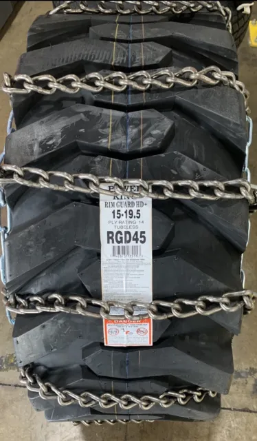 2 New **Usa**  15-19.5Nhs Snow Ice Mud Tire Chains Skid Steer Tractor