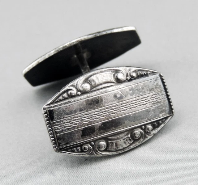 Boutons De Manchette Argent Sterling 925 - Style Victorien, Royaume-Uni - Occasion Bon état