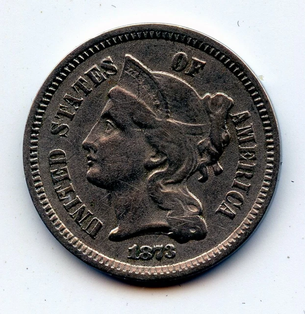 1873 Three Cent 3c Nickel   (SEE PROMO)