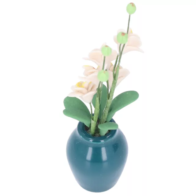 Dollhouse Flower Miniature Plant White Phalaenopsis Toxic Colorful For 3