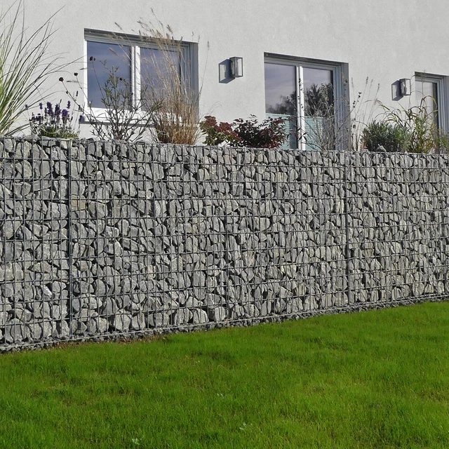 GABIONEN MAUER 10M Gabionenwand Stützmauer Gabionen LSteine