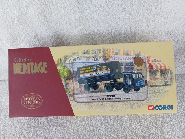 CORGI Heritage Collection EX 72914 Simca Cargo Remorque SNCF AU BON MARCHE