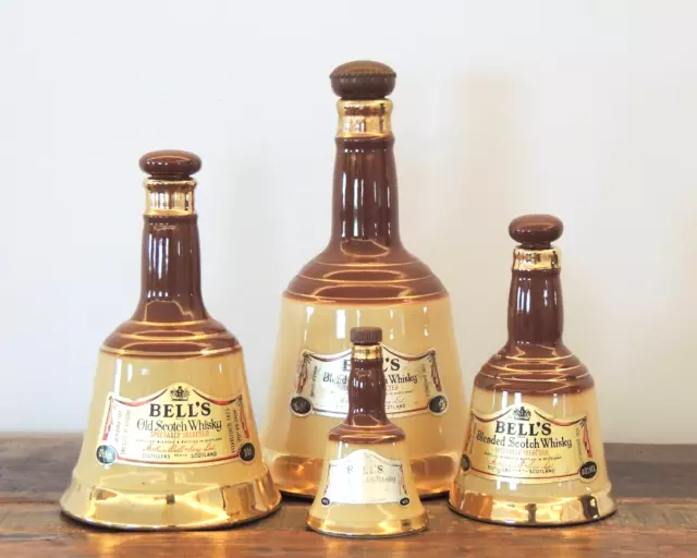 Wade - Vintage Ceramic Bells Old Scotch Whisky Decanters (4)