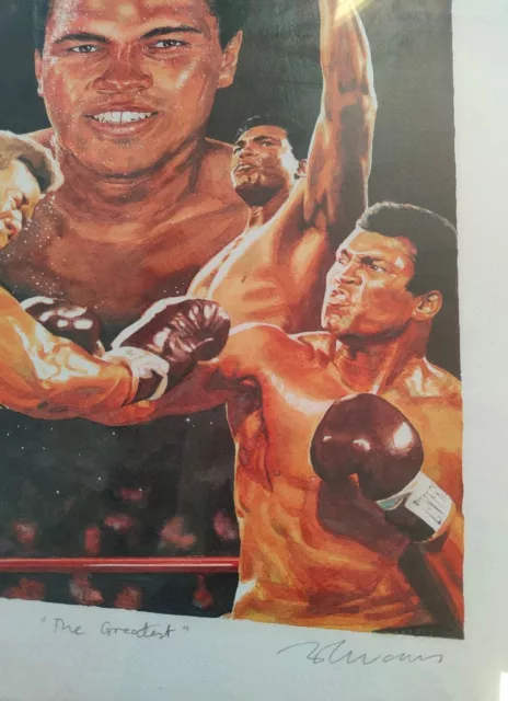Muhammad Ali framed  signed artist artwork