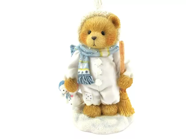 Cherished Teddies EARL 1995 "Warm Hearted Friends" Snow Suit & Broom 131873