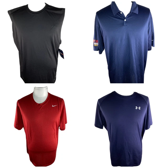 Under Armour NIKE Swoosh Logo Lot of 4 Golf Men’s polo shirt T-shirts XL