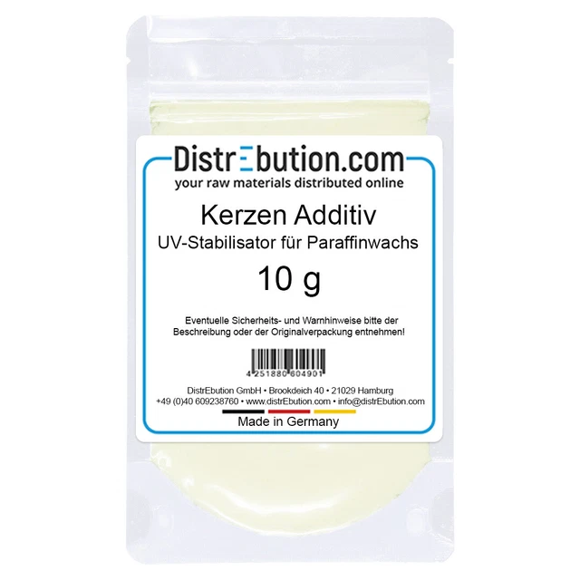 10 g Velas Aditivo Estabilizador de Color Estabilizador UV para Cera de Parafina