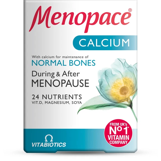 VITABIOTICS MENOPACE CALCIUM Menopause Support Bone Health Tablets £17. ...