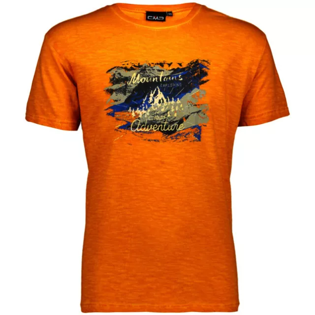 CMP 38t6847 T-Shirt Uomo Top Maglietta Corta Sportiva, Arancione, S