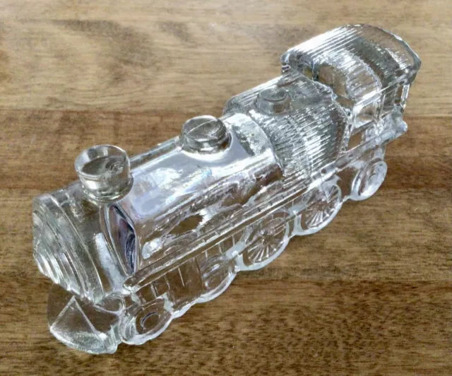 VTG Heavy Glass Locomotive Train Candy Container, #1028