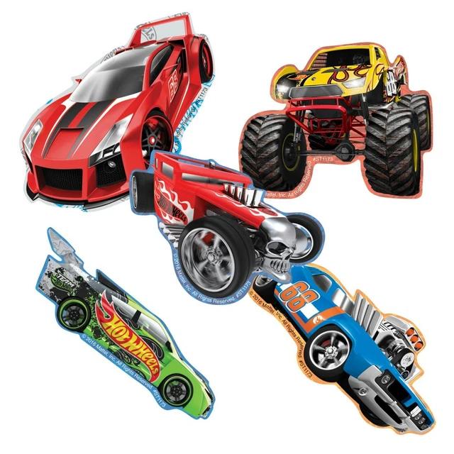 HOT WHEELS STICKERS - Hot Wheels Shaped x 5 - Birthday Party Supplies ...