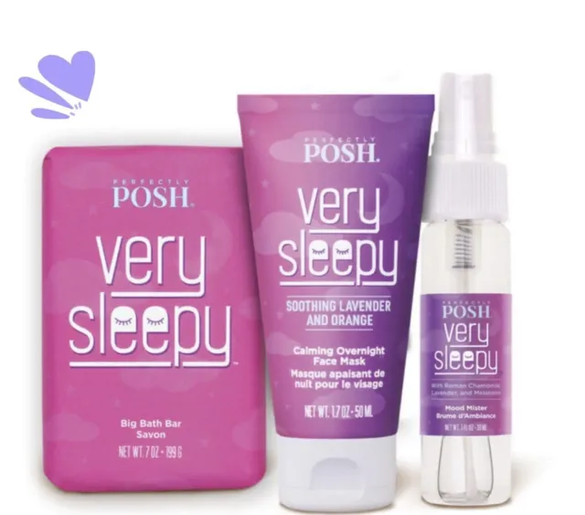 NEW Perfectly Posh Very Sleepy Exclusive MISTER, Soap Chunk & Face mask