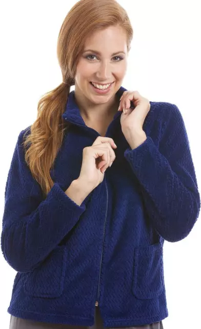 Camille Womens Supersoft Zip Up Bed Jacket