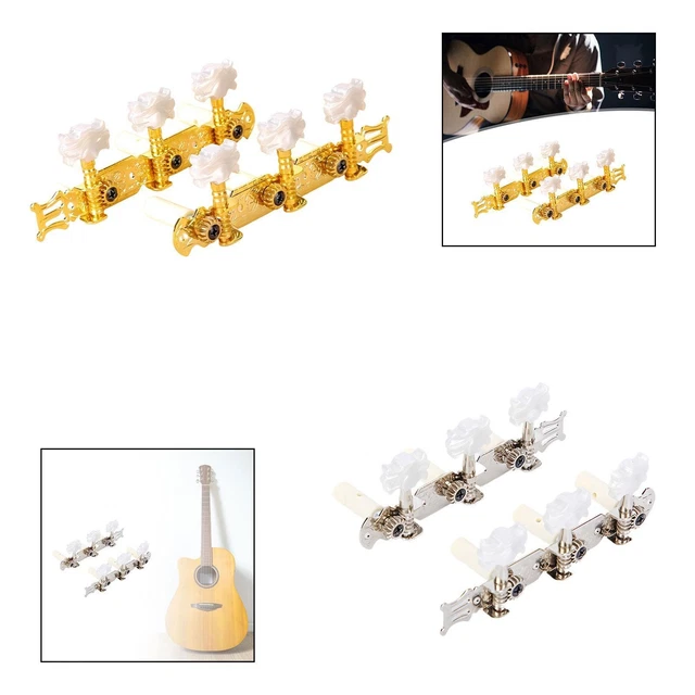 Jeu De Mécaniques Pour Guitare Classique - Chevilles Dorées, Remplacement Durable