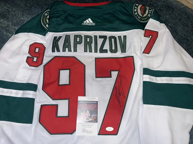 Kirill Kaprizov Jersey Sticker for Sale by aenewby