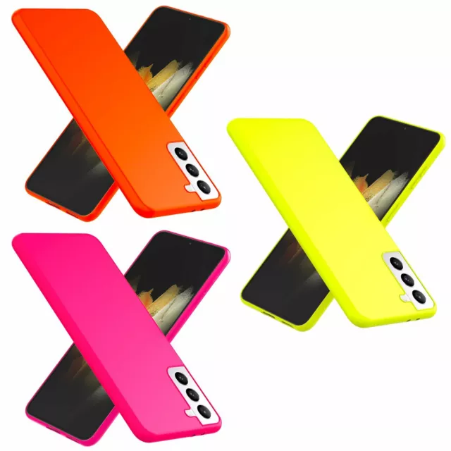 NALIA Neon Handy Hülle für Samsung Galaxy S21 Plus, Silikon Case Cover Bumper