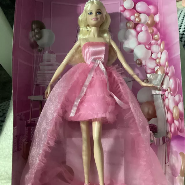 ⭐️Mattel Barbie Signature Doll HJX01⭐️Birthday Wishes 2022⭐️Pink Dress⭐️