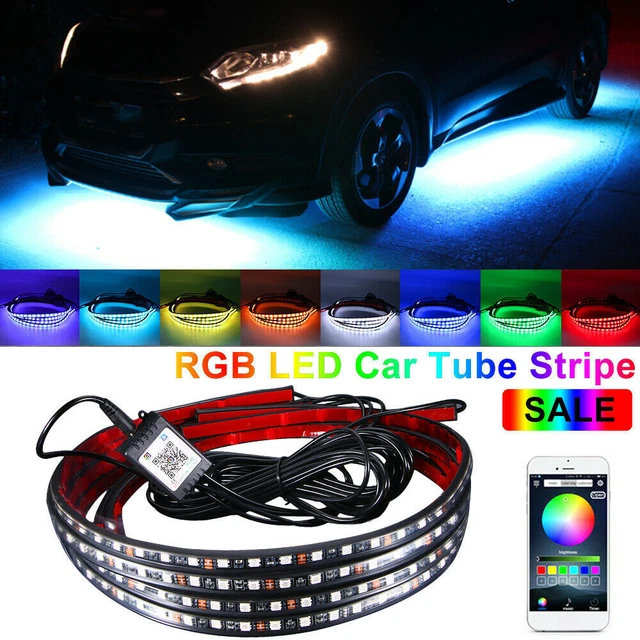 ILLUMINAZIONE SOTTOSCOCCA AUTO RGB Underglow Corpo Atmosfera Barra Luminosa App LED EUR 19,16