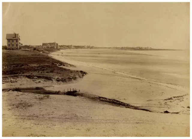 N.D, France, Pornichet, vue générale de la plage Vintage print, tirage d&#039;ép