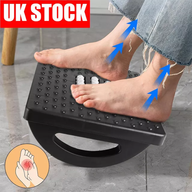 Plastic Massage Foot Rest Under Desk Office Footrest Leg Rest Computer Ergonomic