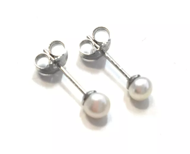 925 Sterling Silver Genuine Cultured Freshwater Pearl Stud Earrings Studs Gift