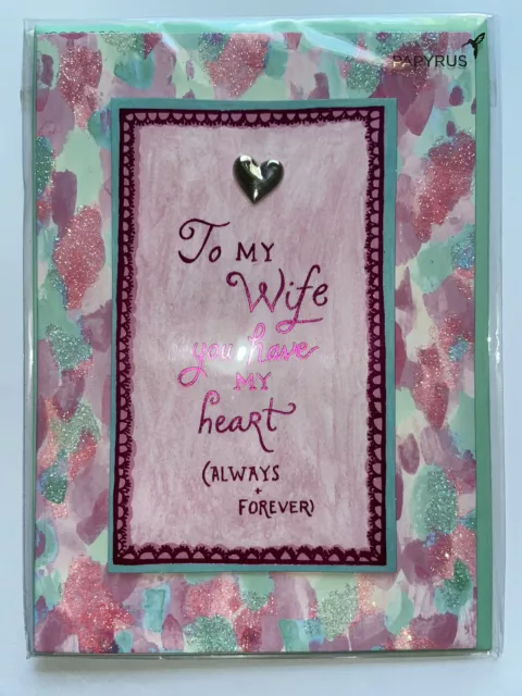 Papyrus Birthday Greeting Card - To My Wife You Have My Heart