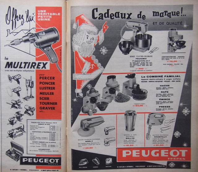 Batteur électrique Vintage Peugeot Frères – Ancien, Fonctionnel, Avec Accessoires