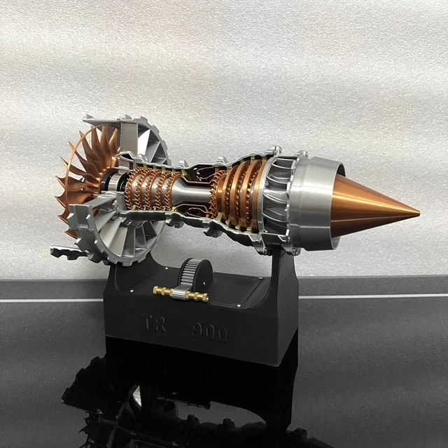 AIRPLANE TURBOFAN JET Engine Model DIY Electric Assembly Kit 27cm ...