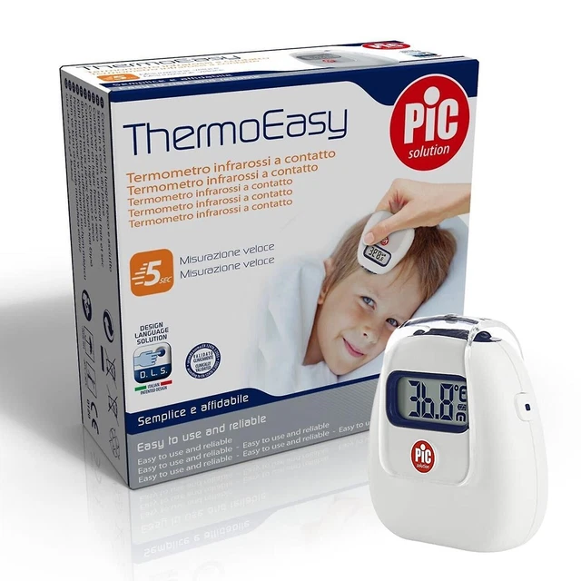 PIC SOLUTION Thermometer Infrarot Vorderseite A Kontakt Thermoeasy